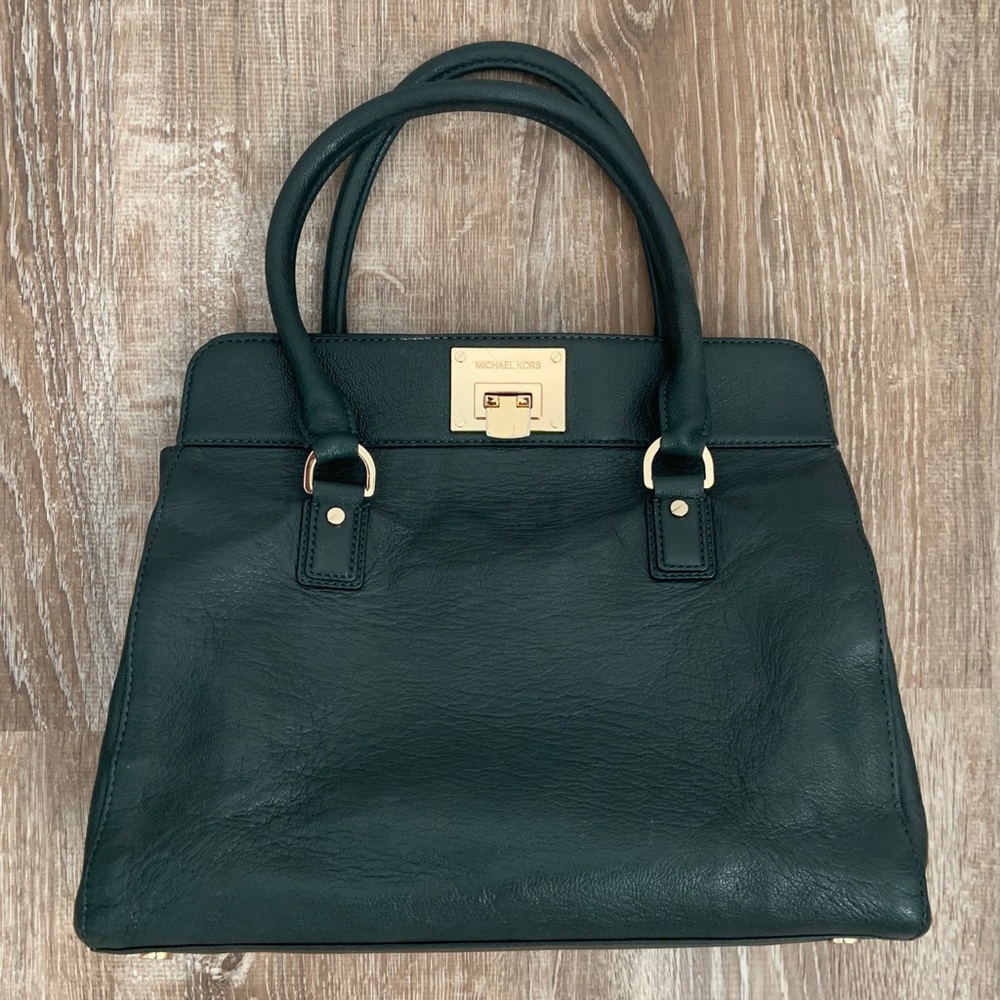 Michael Kors Astrid Satchel Dark Green